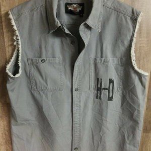 Harley Davidson Legendary Men's Vest XL Gray 100%